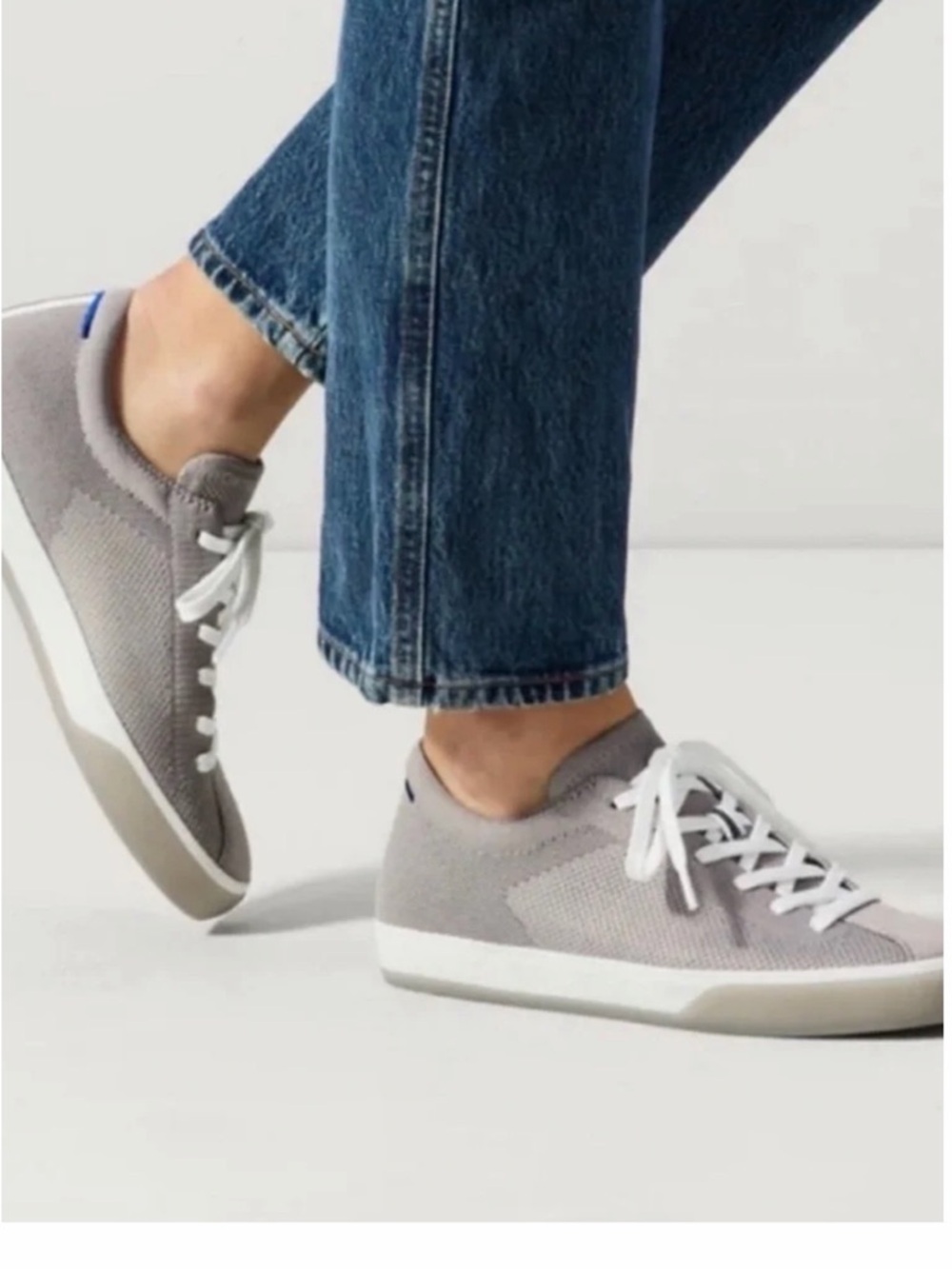 Rothy’s The Lace Up Sneaker in Storm Gray, women’s size 7.5.